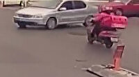 Kağıthane'de kurye siparişi yetiştirmeye çalışırken canından oluyordu