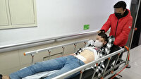 Karnından bıçaklandı, sedyede şarkı söyledi