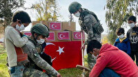 Kahraman Mehmetçik Suriye’de insani yardıma devam ediyor