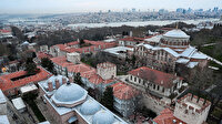 Ayasofya Camii'nin minaresinde tarihi yarımada