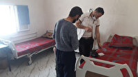 Türk Kızılay'ı tarafından kurulan Sahra hastanesinde İdlib halkına ücretsiz tedavi