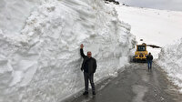 Bayburt'a bahar geldi mücadele bitmedi: Kar kalınlığı 5 metre