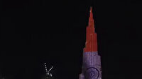 Kovid-19 salgını mücadelesinde Hindistan'a destek için Burj Khalifa’ya Hindistan bayrağı yansıtıldı