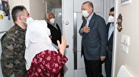 Cumhurbaşkanı Erdoğan'a Mahruze Keleş'i ziyareti sırasında yoğun sevgi gösterisi