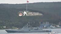 Çanakkale Boğazı’ndan geçen Rus savaş gemisi Ege'ye doğru açıldı