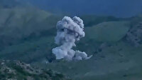 Kuzey Irak’taki terörist mevzilerinin imha edildiği anlar