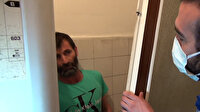 Kumarhane baskınında kapının arkasında saklanan adam ilginç görüntüler oluşturdu