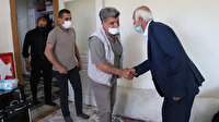 Evlat nöbetindeki ailelerden Gara şehidinin babasına bayram ziyareti