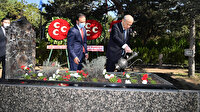 MHP Genel Başkanı Bahçeli'den Türkeş'in mezarına ziyaret