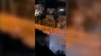 İşgalci İsrail polisi gece vakti evlere hedef gözeterek gaz bombası attı