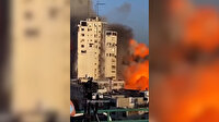 Gazze’deki Al-Shorouk Kulesi’nin İsrail tarafından bombalandığı anların en net görüntüsü