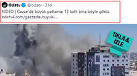 OdaTV İsrail'in Gazze'de basın binasını bombalama haberini "13 katlı bina çöktü" başlığıyla verdi