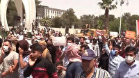 Rasulayn'da halk elektrik kaynaklarının kontrolünü elinde tutan Esed rejimi ve YPG/PKK'yı protesto etti