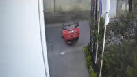 Kartal'da takla atıp kayan otomobilin camından kendi kendine çıktı