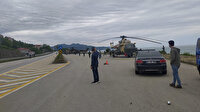 Giresun'a zorunlu inen Azerbaycan savaş helikopteri tamirin ardından havalandı