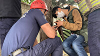 Oturduğu bankın deliğine parmağı sıkıştı itfaiye kurtardı