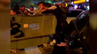 Ankara'da şişeli kavga kamerada: Kafasında şişe kırdı