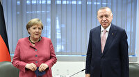 Cumhurbaşkanı Erdoğan'ın görüşme trafiği sürüyor: Merkel'le bir araya geldi