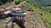 Trabzon'da görenleri şaşırtan görüntü: Normalde İstanbul Boğazı'ndaydı şimdi dağın yamacında