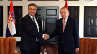 Cumhurbaşkanı Erdoğan Hırvatistan Başbakanı Andrej Plenkovic'i kabul etti