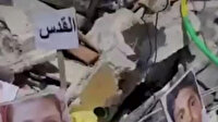 İşgalci İsrail saldırılarında ölen Filistinli çocukların fotoğrafları bir evin enkazında sergilendi