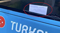 Milli Takım otobüsünün üzerinde skandal yazı