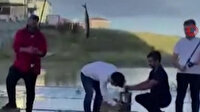 Tekirdağ Büyükşehir Belediyesi alay konusu oldu: Göle dönen yolda balık tutup mangal yaptılar