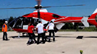 Samsun'da fenalaşan yaşlı kadının yardımına ambulans helikopter yetişti