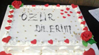 'Özür dilerim' yazılı pastayla yargılanmaktan kurtuldu