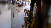 Ablasının elinden yola fırlayan küçük çocuğu sürücünün dikkati kurtardı