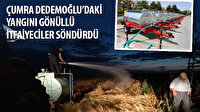 Çumra Dedemoğlu’daki yangını gönüllü itfaiyeciler söndürdü