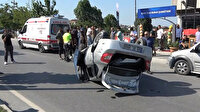 Ehliyetsiz sürücü dehşeti: Takla atan araçtan mucize kurtuluş