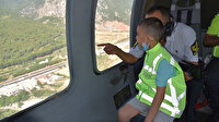 8 yaşındaki Ali’nin helikopterle uçma hayali gerçek oldu