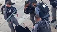 İşgalci İsrail askerleri Filistinli kadını sürükleyerek gözaltına aldı