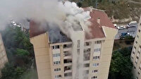 Başakşehir'de korkutan çatı yangını