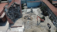 Tarihi Haydarpaşa Numune Hastanesi'nin dahiliye binasının yıkımına başlandı