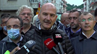 Bakan Soylu Artvin'de afet bölgesinde: Üstü kapalı olan derelerin üstünü açacağız