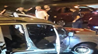 Esenler'de yolcu otobüslerinin önünü kesip asker eğlencesi yaptılar