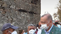 Cumhurbaşkanı Erdoğan'dan afet bölgesindeki vatandaşlara ziyaret