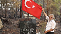 Yangında bir tek şehidin mezarı ve Türk bayrağı yanmadı: Bu ilahi bir takdirdir