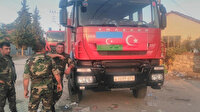 Azerbaycanlı askerler Buldan'daki yangını söndürüp Sarayköy'e geçti