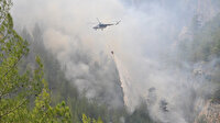 Muğla'da devam eden 2 yangına havadan ve karadan müdahale ediliyor
