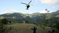 Sel felaketinin yaşandığı Bozkurt'ta elektriğin kesik olduğu köylere helikopterle jeneratör indirildi