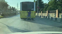 Sancaktepe’de patenle dans eden gencin tehlikeli yolculuğu kamerada