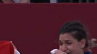 Milli judocu Zeynep Çelik Japon rakibini altın skorla yenerek bronz madalyanın sahibi oldu