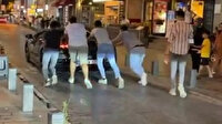 Pendik’te vatandaştan milyon dolarlık itiş: Arızalanan lüks aracı iterek hareket ettirmeye çalıştılar