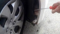 Kırıkkale'de otomobilin tamponunda mahsur kalan kedi kurtarıldı