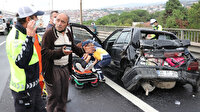 TEM’de 9 araç birbirine girdi İstanbul istikameti trafiğe kapandı: 4 yaralı