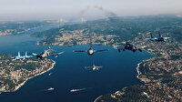 Türk Yıldızları ve Azerbaycan uçaklarından İstanbul semalarında nefes kesen uçuş