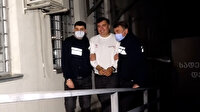 Eski Gürcistan Cumhurbaşkanı Saakaşvili'nin hapishaneye götürüldüğü anlar
